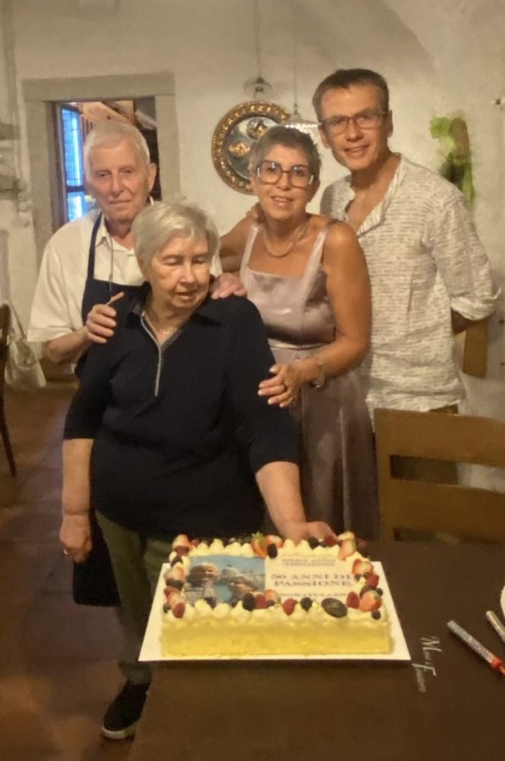 Gino e Giuliana con la figlia e il genero