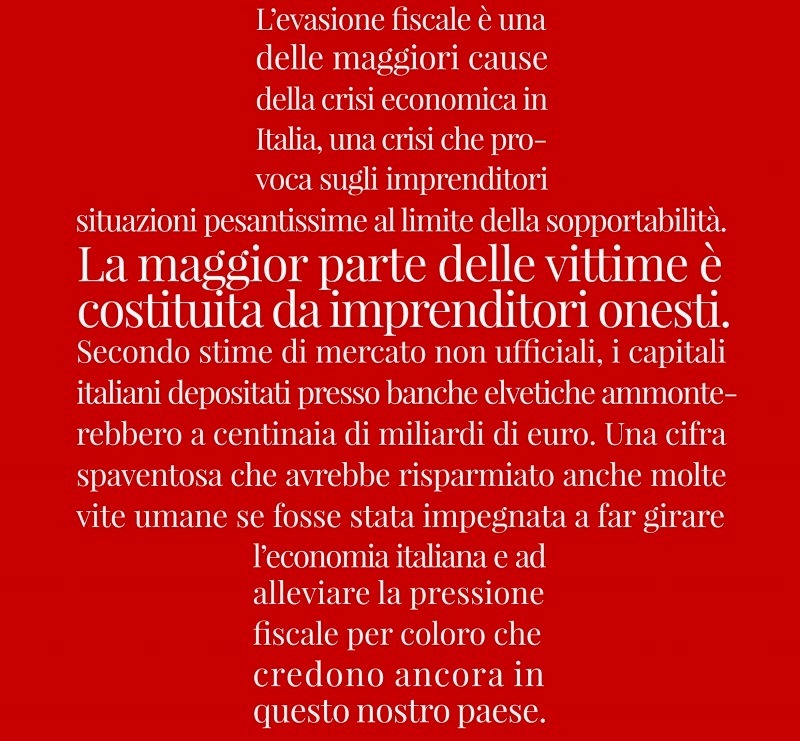Evasione: la maggior parte delle vittime è costituita da imprenditori onesti!