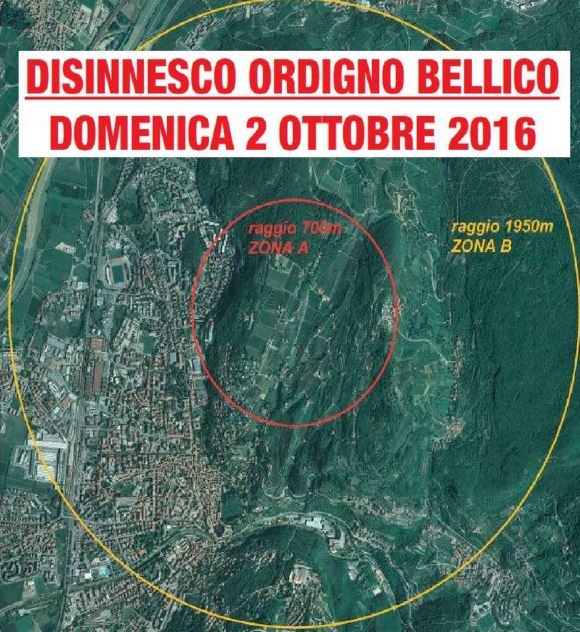 Rovereto: disinnesco ordigno bellico