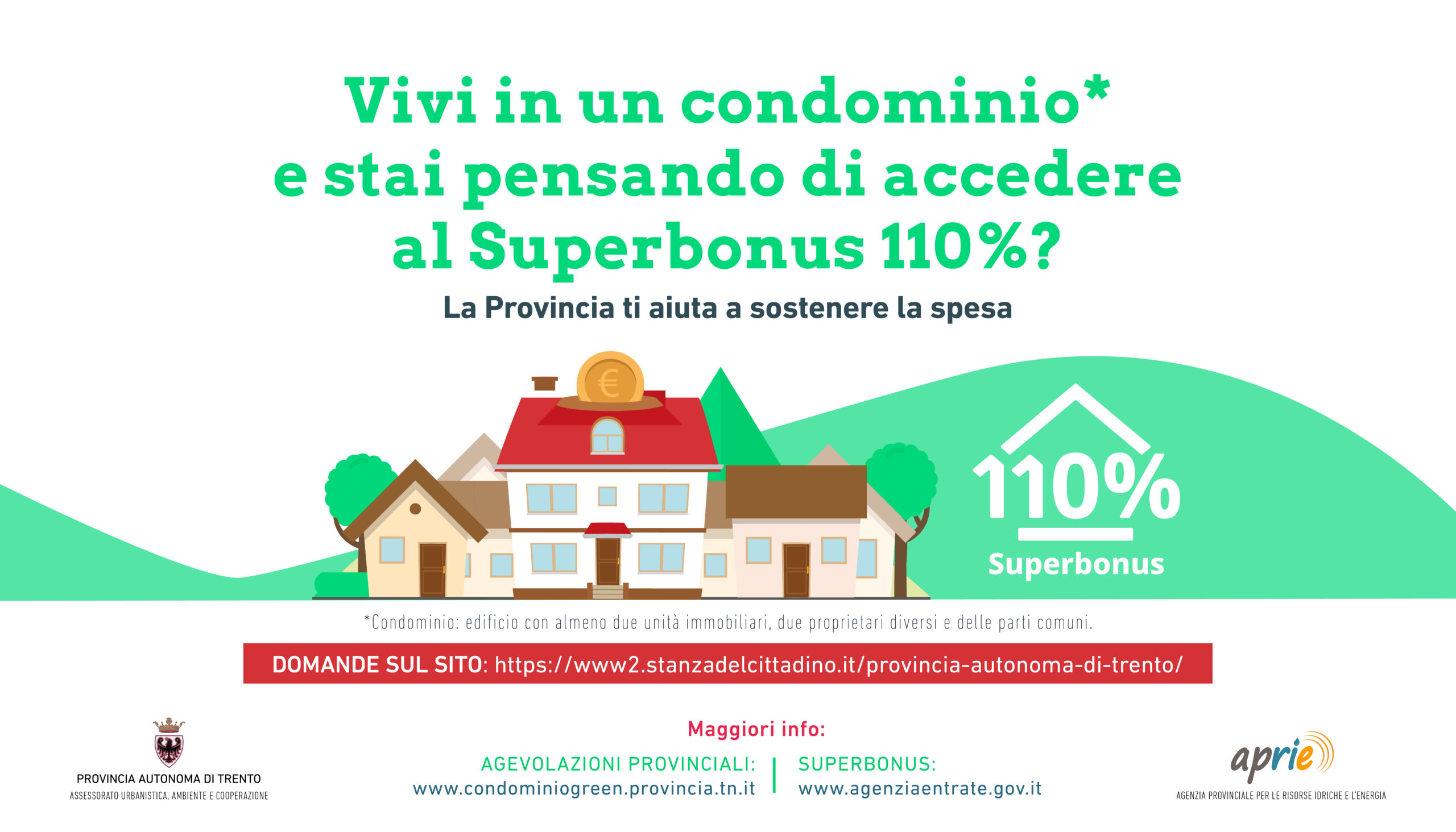 Riqualificazione energetica dei condomini: Superbonus 110% e incentivi provinciali si sommano per garantire ulteriori coperture delle spese