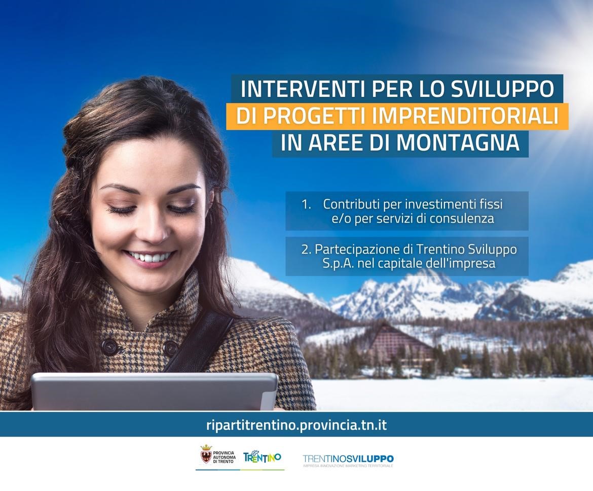 Bando montagna: sostegno ai progetti imprenditoriali in aree montane e periferiche