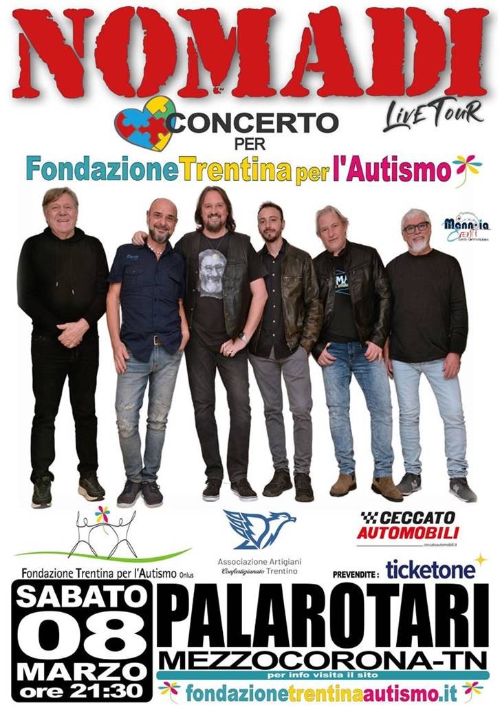 Un concerto di solidarietà: I Nomadi in beneficenza per la Fondazione Autismo